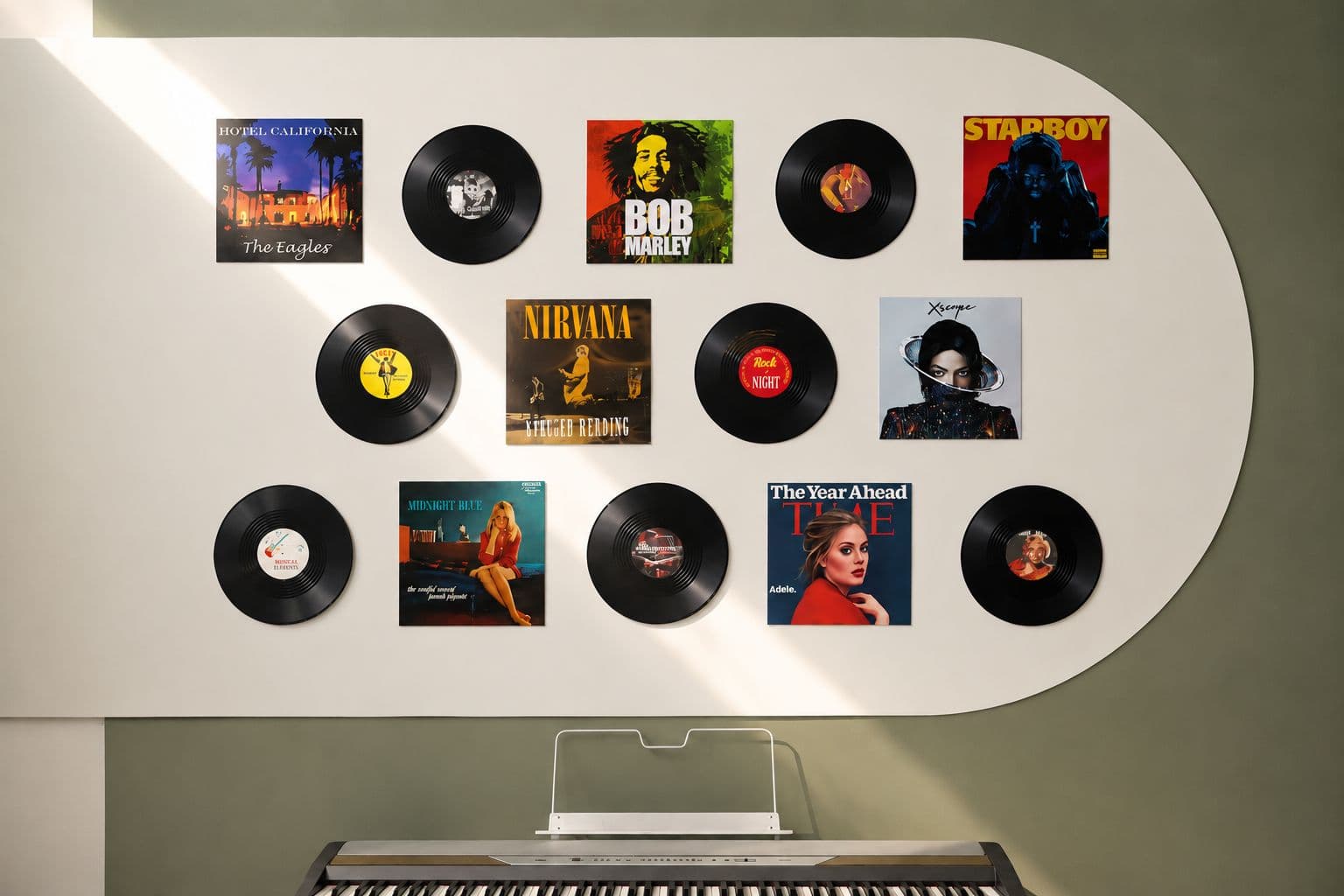 The vinyl wall in the hallway at Duhaus 19